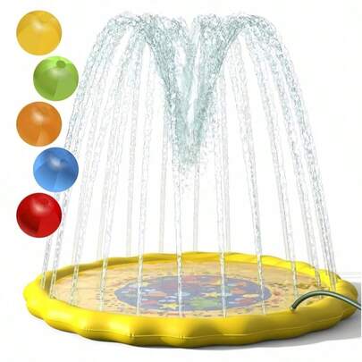 Thảm chơi nước ngoài trời cỡ lớn cho chó cưng, chất liệu PVC bền chắc, chống trơn trượt, có chữ cái tạo hiệu ứng mát mẻ, giúp giải nhiệt mùa hè, dễ thoát nước và có thể gấp gọn.