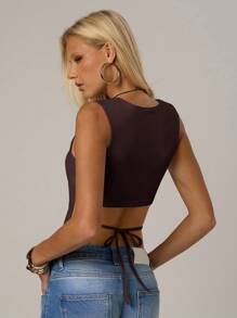 Frühlings- & Sommer-Damen-Trägertop, für Valentinstag/Lässig/Vintage/Festival/Country-Konzert/Brunch/Homecoming/Ostern/Gast/Teegesellschaft/Basic/Konzert-Damen/Abschlussball/Hochzeit/Rave-Festival/Formell/Western/Cocktail/Club/Frühling/Geburtstag/Süß/Elegant/Ausgehen/Urlaub/Büro/Flughafen/2000er-Jahre-Stil/Streetwear/ärmelloses Rückenausschnitt-Träger Rot