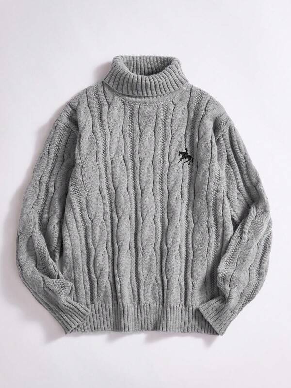 Tween-Jungen Pullover im Jacquard-Stil mit Stickerei, Rollkragen, langärmlig, für Jungen, Kostüm, Herbstkleidung, Winterkleidung, Kleinkind kann mit Bluse, Jacke, Langarmhemd, Bluse, Pullover, Strickjacke, Knopfbluse getragen werden, geeignet für Schulweg, Lässig, Universität, Reisen, Sport, Herbst- und Wintersaison