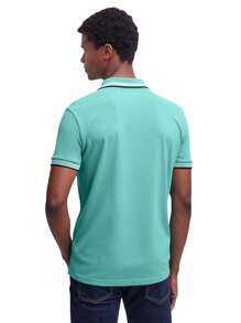 Hugo Boss 男士条纹短袖休闲 Polo 衫 - 255 深米色 - 查看 2