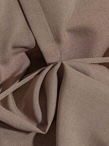 SHEIN CURVE+ Koszula damska tkana, swobodna, letnia, plus-size - Brązowy - Zobacz 5