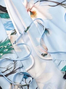 Irokai 1件女士日式传统印花和服浴衣