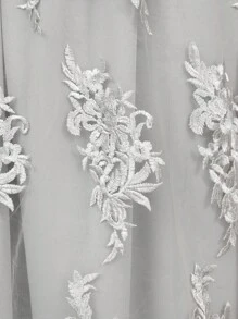 Fairmaia Elegantes vintage ärmelloses Damenkleid, traditionelles deutsches vintage ärmelloses Damenkleid mit Blumenmuster, traditionelles Dirndl-Kleid mit quadratischem Ausschnitt und Schürze, für Oktober, Halloween - Grau - Übersicht 6