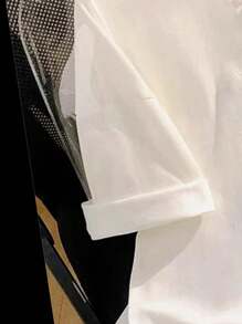 SHEIN Camiseta de mujer de manga corta, cuello redondo, lisa, minimalista y de moda, apropiada para el verano - Multicolor - Ver 4