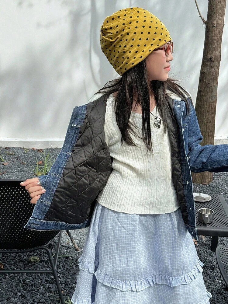 Tween Girls' Thermal Lined Casual Padded Coat, Winter Street Style