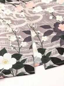 Irokai 日本女士传统印花和服浴衣两件套，夏季节日 - 淺藍色 - 查看 7