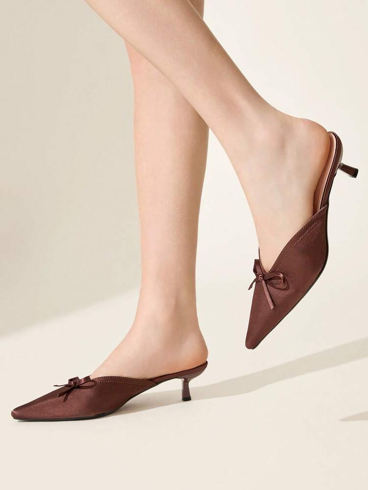 CUCCOO CHICEST صنادل نسائية جديد ذات كعب رفيع رفيع وباطن مفتوح لون أحمر - بني - مشاهدة 1