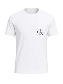 Calvin Klein CORE MONOLOGO POCKET SLIM TEE - trắng - Xem 4