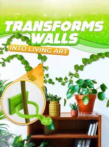 50 件攀爬植物墙夹，耐破损和变形，易于安装，强力粘合 - 用于园艺或电缆管理绿色常春藤攀爬墙固定器藤蔓植物固定夹无需钻孔攀爬墙藤蔓固定夹攀爬钩 - 彩色 - 查看 4
