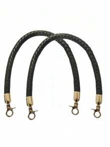 2PCS Woven Chain Straps For DIY Gold Handbag Handles With Spring Clasp Purse/Wallet/Crossbody Bag Repair,Adjustable Length Bag Accessories, Craft Replacement Straps For Bags & Purses Handbag Hardware Accessories - Multicolor - View 6