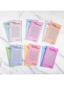 48 Sheets Money Saving Challenge Book Budget Sheets For A6 Binder Savings Challenges Book Money Saving Binder Usd 30 Day 52 Week Savings Challenge Money Saver Saving Money Challenge Savings Tracker Back To School - Multicolor - View 3