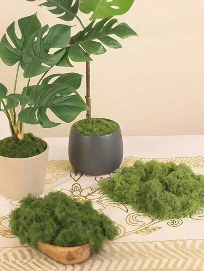 300克/40克/30克优质人造苔藓草坪 | 逼真仿真苔藓垫，适用于微缩景观和模型场景 | DIY绿色植物地被 | 玻璃容器装饰 | 仙女花园用品 | 盆栽植物表层覆盖 | 窗台装饰 | 创意景观设计项目