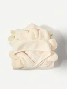 Cozy Pixies 1pc Soft Hooded Sunflower Petal Baby Towel, Super Absorbent, Quick Drying, Warm, Suitable For 0-3 Years Old, Versatile Use For Bathing And Swimming - Beige - View 8