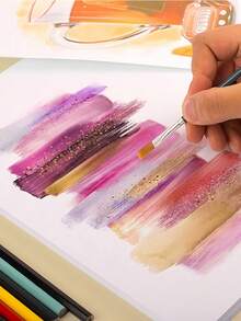 SHEIN 20 张 A4 白卡纸和 A3 白卡纸标记纸用于封面绘画艺术涂鸦学校用品返校 - 白色 - 查看 2