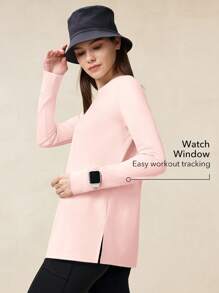 OutZeal قميص آستر طويل الأكمام للنساء مع نافذة ساعة، حماية من الشمس UPF50+ مبرد