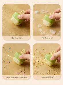 1件/2件，方便强力的毛发除尘器，二合一可水洗棉球桶，可重复使用的家用衣物除胶剂，家用塑料手柄非电动除尘工具 - 彩色 - 查看 4