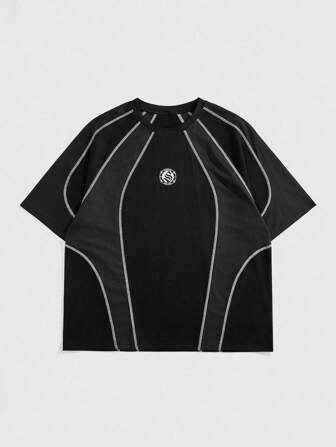 Street Life Herren Sommer T-Shirt mit Buchstaben-Muster, Rundhalsausschnitt, Kurzarm, Lässig