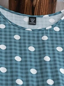 Rusticease Vestido holgado con mangas abullonadas, hombros caídos, volantes en el bajo y ajuste suelto, adecuado para primavera y verano, tallas grandes, estilo campestre de vacaciones - Multicolor - Ver 3