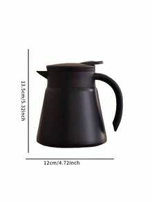 27 Oz Stainless Steel Insulated Coffee Bottle With Handle, Double-Layer Vacuum Insulated Pot, Suitable For Hot Water, Tea, Coffee And Insulation, 680ml. - Black - View 4