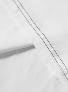 Manfinity Roghcode Men's Color Block Letter Embroidery Round Neck Short Sleeve Casual T-Shirt - Multicolor - View 3