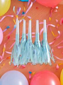 6PCS Dragon Tassel Party Whistles - Festive Birthday Celebration Noisemakers New Year & Themed Events - Blue - View 5