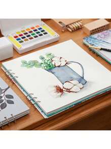 SHEIN 优质300克加厚水彩素描本，方形活页画纸，适用于绘画和涂鸦，是学校办公用品的理想之选，也是开学季、母亲节或送给妈妈的礼物。 - A# - 查看 10