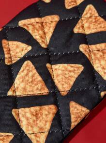 Doritos X SHEIN 马尔代夫 & Trilu 芯片印花耐热厨房烘焙配件，可选手套或隔热垫，烤箱适用，厚垫隔热 - 彩色 - 查看 5