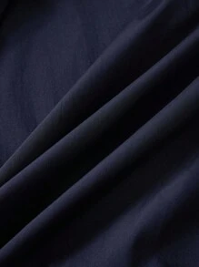 SHEIN Chaqueta con capucha con bloque de color y estampado de letras para niño preadolescente, ropa urbana, elegante para otoño/invierno - azul real - Ver 6