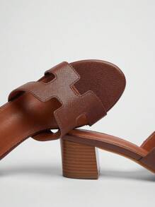 SHUZIA 女士镂空时尚舒适高跟凉鞋 - 紫紅色 - 查看 6