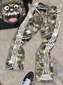 SHEIN Bolty 2pcs Tween Boy Polo Collar T-Shirt And Flared Pants Casual Outfit, Suitable For Summer