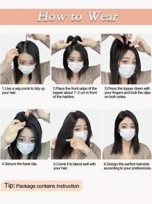 女士真发发片 14 英寸发片 3x5 英寸底座 真发发片 适合头发稀疏的女士 升级版优质真发发片 - S6 - 查看 10