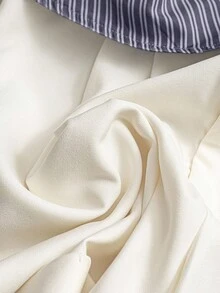 Airaco Women's Elegant Striped Backless Halter Top And Shorts 2 Pieces Set - Dusty Blue - View 4