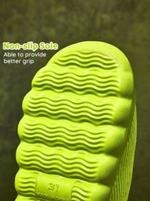 TEENAGE MUTANT NINJA TURTLES | SHEIN Cute Cartoon Green Children's Boys Non-Slip Indoor Slippers Toddlers & Kids Soft Plush Warm Winter House Shoes, Lightweight And Durable EVA Sole, Unisex Home Bedroom Air-Conditioned Room Spring Autumn - Green - View 4