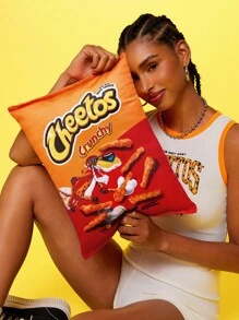 Cheetos X SHEIN 1 个薯片形状枕头，有趣又可爱，手感柔软，可放在汽车、房间、沙发上作为装饰，适合午睡，很棒的礼物 - 彩色 - 查看 2