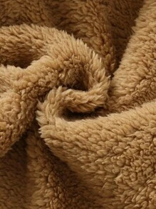 SHEIN 3pcs Baby Boy/Girl Autumn/Winter Cute Khaki Knitted Hooded Jacket, Vest, Cartoon Bear Pattern Sweatshirt, Tracksuit Joggers Pants Set, Unisex Baby Clothes, Baby Winter Thermal Outfit Fall - Multicolor - View 7