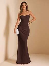 SHEIN BAE Letnia damska sukienka z koronką i patchworkiem, idealna na przyjęcie z okazji ukończenia szkoły, na wesele, randkę, bankiet, imprezę, spotkanie siostrzeństwa