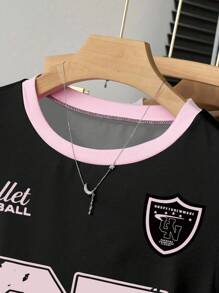 INAWLY Women's Fashionable & Versatile Waist Cinched T-Shirt, Numeric Print Design, Summer - Multicolor - View 4