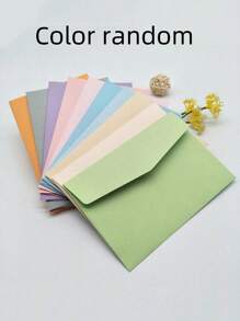 SHEIN 50pcs Multi-Color Envelopes, Party And Birthday Envelopes, Ins Style Paper Bags, Romantic And Simple Envelopes, Back To School Paper Bags, Romantic And Simple Envelopes - 50 pieces of multi-colored hair - View 13