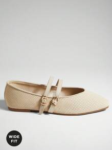 SHUZIA 女士宽版方头玛丽珍芭蕾平底鞋——舒适百搭的经典必备单品