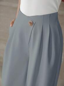 MOTF PREMIUM Gefaltete plissierte Schrägkaschen Hose