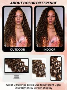 Boho Braids 1 件装水波纹钩针真人发接发棕色无结预分离羽毛真人发 14-20 英寸 - S30 - 查看 8