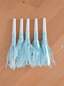 6PCS Dragon Tassel Party Whistles - Festive Birthday Celebration Noisemakers New Year & Themed Events - Blue - View 1