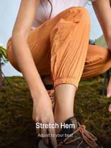 In My Nature Nature Hike 橙色女式松紧腰徒步裤 - 橘色 - 查看 5