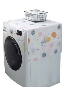 SHEIN 1pc Multifunctional Refrigerator Dust Cover With Pocket, 23.62in * 70.86in/21.65in * 51.18in, Suitable For Double Door And Single Door Refrigerators, Oil/Water Resistant, Modern Decorative Fabric Storage, Suitable For Home And Kitchen, Various Patterns, PET Material, Top Protector For Appliances | Decorative Storage | (Pattern Comes With The Machine) Refrigerator Cover Cloth Dust Cover Refrigerator Storage Bag Waterproof And Dustproof Household Single And Double Door Refrigerator Cover - Multicolor - View 7