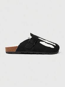 ROMWE Fairycore Women's Gothic Punk Rock Hollow Out Mule Slip On Loafers, Mary Jane Flats, Soft Sole Outdoor Slippers For Christmas - Black - View 5