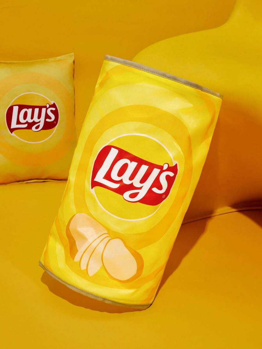 Lay's X SHEIN 1 件脆脆薯片隧道宠物床、猫玩具、狗玩具、趣味 - 黃色 - 查看 1