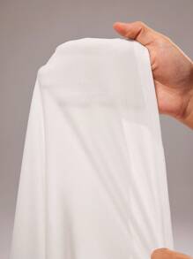 Rustia Plus Letter Graphic Drop Shoulder Tee & Biker Shorts CASUAL - White - View 7