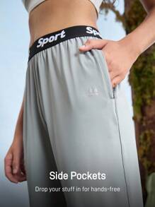 In My Nature Nature Hike 高弹力透气网眼拼接裤，带拉链开合，户外运动休闲裤 - 灰色 - 查看 7