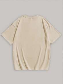 SHEIN LUNE 我不在乎休闲字母图案常规圆领短袖修身女式 T 恤，适合夏季