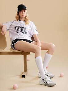 CUCCOO EASI 女士拼布设计圆头平底运动鞋，时尚舒适 PU 皮革灰色运动鞋，适合日常室内外穿着 - 淺灰色 - 查看 3